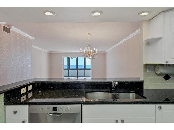 Kitchen view 3 - Condo for sale at 1055 W Peppertree Dr #501aa, Sarasota, FL 34242 - MLS Number is A4517324